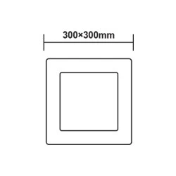 Φωτιστικό LED PANEL οροφής τετράγωνο λευκό 23W ενδιάμεσο χρώμα φωτός 4000K 2120Lm 288x288mm 