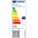 Λάμπα Led COG αχλάδι διάφανο Ε27 14W 230V 2800k θερμό λευκό φως 1680Lm δέσμης 360°