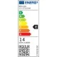 Λάμπα Led COG αχλάδι διάφανο Ε27 14W 230V 6200k ψυχρό λευκό φως 1680Lm δέσμης 360°