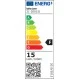 LED απλίκα πολυκαρβονική pc οβάλ γραφίτης 200x96mm 15W 230V CCT ρυθμιζόμενο φως 3000/4000/6500K 1500lm στεγανή IP54