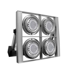 Φωτιστικό οροφής ασημί τετράγωνο GU10 LED 4x15W πλήρες με μετασχηματιστές και λάμπες  διαστάσεις Μ: 40,3xΠ:35xY:28cm