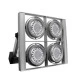 Φωτιστικό οροφής ασημί τετράγωνο GU10 LED 4x15W πλήρες με μετασχηματιστές και λάμπες  διαστάσεις Μ: 40,3xΠ:35xY:28cm