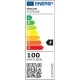 LED φωτιστικό δρόμου ανθρακί SMD 100W ψυχρό λευκό 5500K 10000lm IP65 με αντικεραυνική προστασία IK08 με σπαστό βραχίονα Φ60mm δέσμη 140°x85° 100-265VAC 562x215x98mm