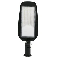 LED φωτιστικό δρόμου SMD 200W ψυχρό λευκό 5500K 20000lm IP65 με αντικεραυνική προστασία IK08 & σπαστό βραχίονα Φ60mm δέσμη 140°x85° 100-265VAC 722x268x98mm