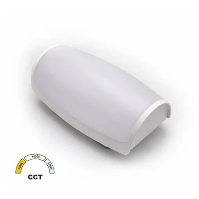 Απλίκα led εξωτερικού χώρου PC 12W λευκή με δυνατότητα εναλλαγής φωτός CCT IP65 