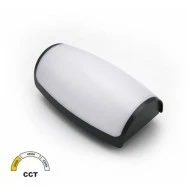 Απλίκα led πολυκαρμπονική 12W με δυνατότητα επιλογής φωτός CCT σε χρώμα γραφίτη IP65 
