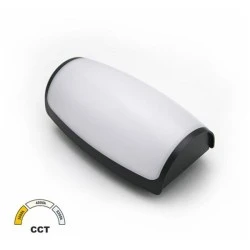 Απλίκα led πολυκαρμπονική 12W με δυνατότητα επιλογής φωτός CCT σε χρώμα γραφίτη IP65 