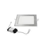 Led panel χωνευτό σατινέ τετράγωνο 25W 230V 6300K ψυχρό λευκό φως 1800lm με τροφοδοτικό