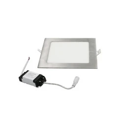 Led panel χωνευτό σατινέ τετράγωνο 25W 230V 6300K ψυχρό λευκό φως 1800lm με τροφοδοτικό