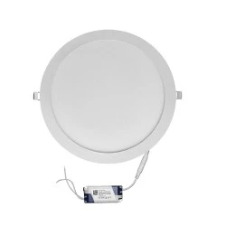 Led panel χωνευτό λευκό στρογγυλό 30W 230V 3000K θερμό λευκό φως 2700lm με τροφοδοτικό