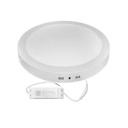 Led panel επίτοιχο λευκό στρογγυλό 30W 240V 3000K θερμό λευκό φως 2700lm με τροφοδοτικό