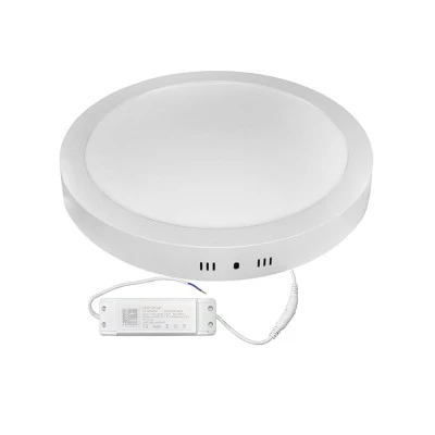 Led panel επίτοιχο λευκό στρογγυλό 30W 240V 3000K θερμό λευκό φως 2700lm με τροφοδοτικό