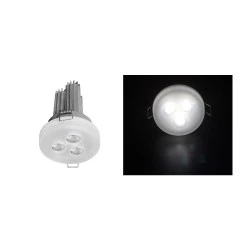 Φωτιστικό σποτ χωνευτό Led ισχύος 3x3W δέσμης 90° χωρίς τροφοδοτικό ψυχρό φως γυαλί οπαλίνα 