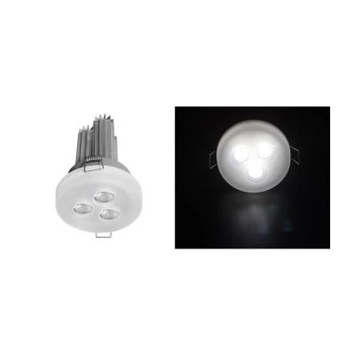 Φωτιστικό σποτ χωνευτό Led ισχύος 3x3W δέσμης 90° χωρίς τροφοδοτικό ψυχρό φως γυαλί οπαλίνα 