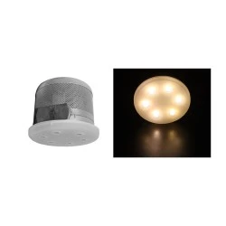 Φωτιστικό σποτ led χωνευτό ισχύος 6x3W δέσμη 90° χωρίς τροφοδοτικό θερμό φως με γυαλί οπαλίνα 
