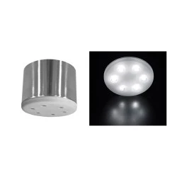 Σποτ εξωτερικό σατινέ Led ισχύος 6x3W με τροφοδοτικό δέσμη 90° ψυχρό φως με γυαλί οπαλίνα 