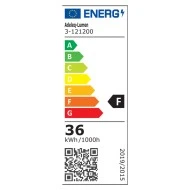 Φωτιστικό LED στεγανό οβάλ PC 36W 230V επεκτεινόμενο 120cm ψυχρό φως 6000K λευκό 