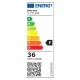 Φωτιστικό LED στεγανό οβάλ PC 36W 230V επεκτεινόμενο 120cm ψυχρό φως 6000K λευκό 