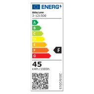 Φωτιστικό LED στεγανό οβάλ PC 45W 230V επεκτεινόμενο 150cm ψυχρό φως 6000K λευκό 
