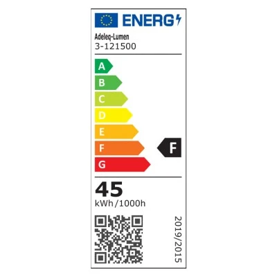 Φωτιστικό LED στεγανό οβάλ PC 45W 230V επεκτεινόμενο 150cm ψυχρό φως 6000K λευκό 