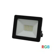 Προβολέας led smd eco 10W RGB 24VDC 4 καλώδια με ανθρακί σώμα στεγανός IP65 απαραίτητο RGB controller
