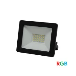 Προβολέας led smd eco 10W RGB 24VDC 4 καλώδια με ανθρακί σώμα στεγανός IP65 απαραίτητο RGB controller