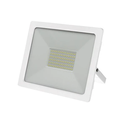 Προβολέας Led-smd 70W 230V θερμό φως 3000K 7700lm στεγανό IP65 λευκό χρώμα Προβολέας Led-smd 70W 230V θερμό φως 3000K 7700lm στεγανό IP65 λευκό χρώμα
