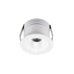 Led σποτ χωνευτό αλουμινίου COB 3W 230V Φ38mm δέσμη φωτός 25° θερμό φως 3000K λευκό 