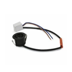 Led σποτ χωνευτό αλουμινίου COB 3W 230V Φ38mm δέσμη φωτός 50° ενδιάμεσο φως 4000K μαύρο 
