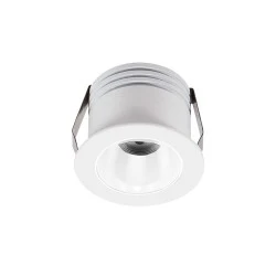 Led σποτ χωνευτό αλουμινίου λευκό COB 3W 230V Φ38mm δέσμη φωτός 25° ενδιάμεσο φως 4000K