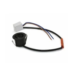 Led σποτ χωνευτό αλουμινίου COB 3W 230V μαύρο Φ38mm  δέσμη φωτός 25° ενδιάμεσο φως 4000K 