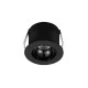 Led σποτ χωνευτό αλουμινίου COB 3W 230V Φ38mm δέσμη φωτός 50° θερμό φως 3000K μαύρο