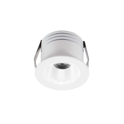 Led σποτ χωνευτό αλουμινίου COB 3W 230V Φ38mm δέσμη φωτός 50° ενδιάμεσο φως 4000K λευκό