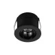 Led σποτ χωνευτό αλουμινίου COB 3W 230V Φ38mm δέσμη φωτός 50° ενδιάμεσο φως 4000K μαύρο 