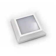 Επίτοιχο LED φωτιστικό τετράγωνο 4W CCT κατάλληλο για εξωτερικό χώρο PC 125X125mm IP65 σε λευκό χρώμα