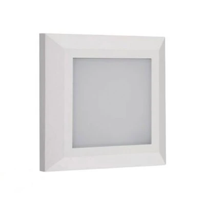 Επίτοιχο LED φωτιστικό τετράγωνο 4W CCT κατάλληλο για εξωτερικό χώρο PC 125X125mm IP65 σε λευκό χρώμα