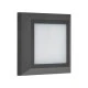 Επίτοιχο LED φωτιστικό τετράγωνο PC 125x125mm 4W με δυνατότητα επιλογής χρώματος φωτός CCT σε γραφίτη IP65 