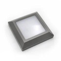 Led φωτιστικό επίτοιχο 4W γκρι χρώμα CCT σε τετράγωνο σχήμα πολυκαρμπονικό 125x125mm IP65 Led φωτιστικό επίτοιχο 4W γκρι χρώμα CCT σε τετράγωνο σχήμα πολυκαρμπονικό 125x125mm IP65