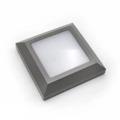 Led φωτιστικό επίτοιχο 4W γκρι χρώμα CCT σε τετράγωνο σχήμα πολυκαρμπονικό 125x125mm IP65 Led φωτιστικό επίτοιχο 4W γκρι χρώμα CCT σε τετράγωνο σχήμα πολυκαρμπονικό 125x125mm IP65