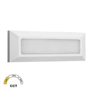 Επίτοιχο φωτιστικό led διαδρόμου PC ορθογώνιο 4W με δυνατότητα επιλογής χρώματος φωτός CCT σε λευκό χρώμα IP65 