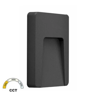 Φωτιστικό διαδρόμου έμμεσου φωτισμού LED 3W CCT ορθογώνιο τετράγωνο σε χρώμα γραφίτη IP65 Φωτιστικό διαδρόμου έμμεσου φωτισμού LED 3W CCT ορθογώνιο τετράγωνο σε χρώμα γραφίτη IP65