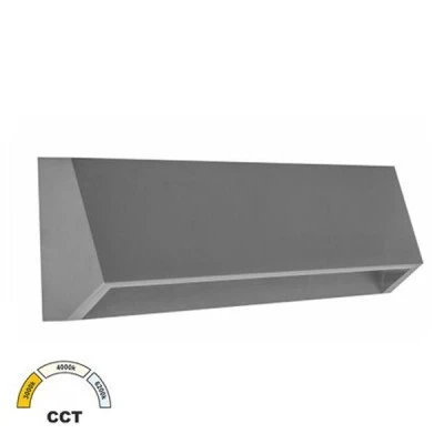 Γκρι led φωτιστικό έμμεσου φωτισμού 4W CCT κυρτό ορθογώνιο από πολυκαρμπονικό υλικό IP65 