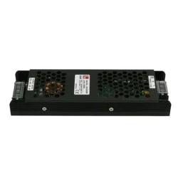 Μίνι τροφοδοτικό για ταινίες LED 24VDC 200W από αλουμίνιο σε μαύρο χρώμα με προστασία από υπερθέρμανση