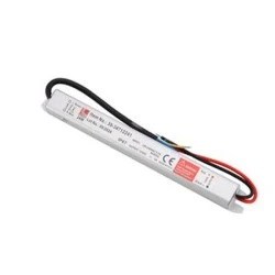 Τροφοδοτικό μίνι στενό για ταινίες LED 12VDC 24W στεγανό IP67 με προστασία από υπερφόρτωση
