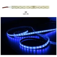 Led ταινία 5m 14,4W/m 24VDC μπλε φως λευκή αυτοκόλλητη στεγανή IP54 ιδανική για εξωτερικούς χώρους