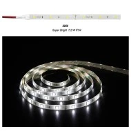 Led ταινία 5m super bright 12VDC 7,2W/m 720l/m ψυχρό λευκό φως 6500K αυτοκόλλητη IP54 στεγανή 30LED5050/m 