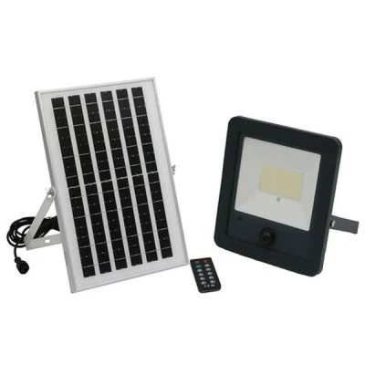 Ηλιακός προβολ΄εας LED με ανιχνευτή κίνησης 100W 1000lm 4000K ενδιάμεσο φως με τηλεχειριστήριο και αυτονομία έως 10 ώρες