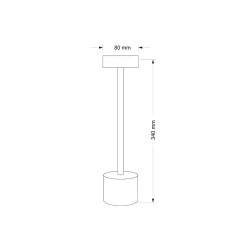 LED πορτατίφ επαναφορτιζόμενο 3W 200Lm IP44 CCTντιμαριζόμενο  USB-C χρυσό 