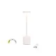 Led πορτατίφ επαναφορτιζόμενο 3W 200Lm IP44 CCT ντιμαριζόμενο USB-C λευκό με μεταλλική βάση 