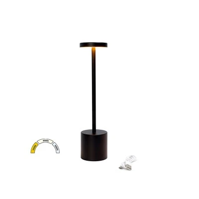 Πορτατίφ LED επαναφορτιζόμενο 3W 200Lm IP44 CCT ντιμαριζόμενο USB-C με μεταλλική βάση μαύρο Πορτατίφ LED επαναφορτιζόμενο 3W 200Lm IP44 CCT ντιμαριζόμενο USB-C με μεταλλική βάση μαύρο